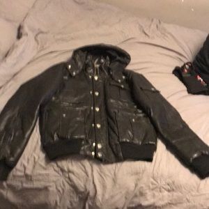 True religion leather jacket